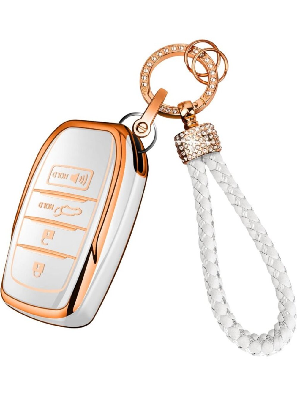 Stylish Diamond TPU Key Fob Cover - 360° Protection for Toyota Models